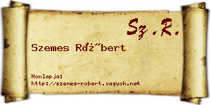Szemes Róbert névjegykártya